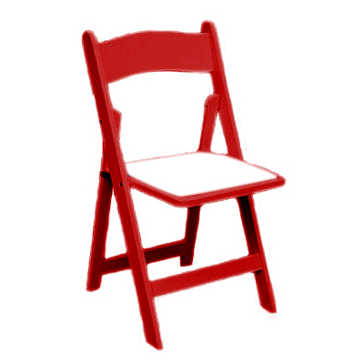 Cadeira white vermelha na região do Vidigal